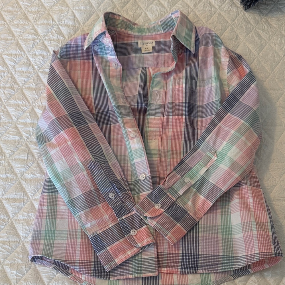 Crewcuts Boys Plaid Button-Down – Size 6/7